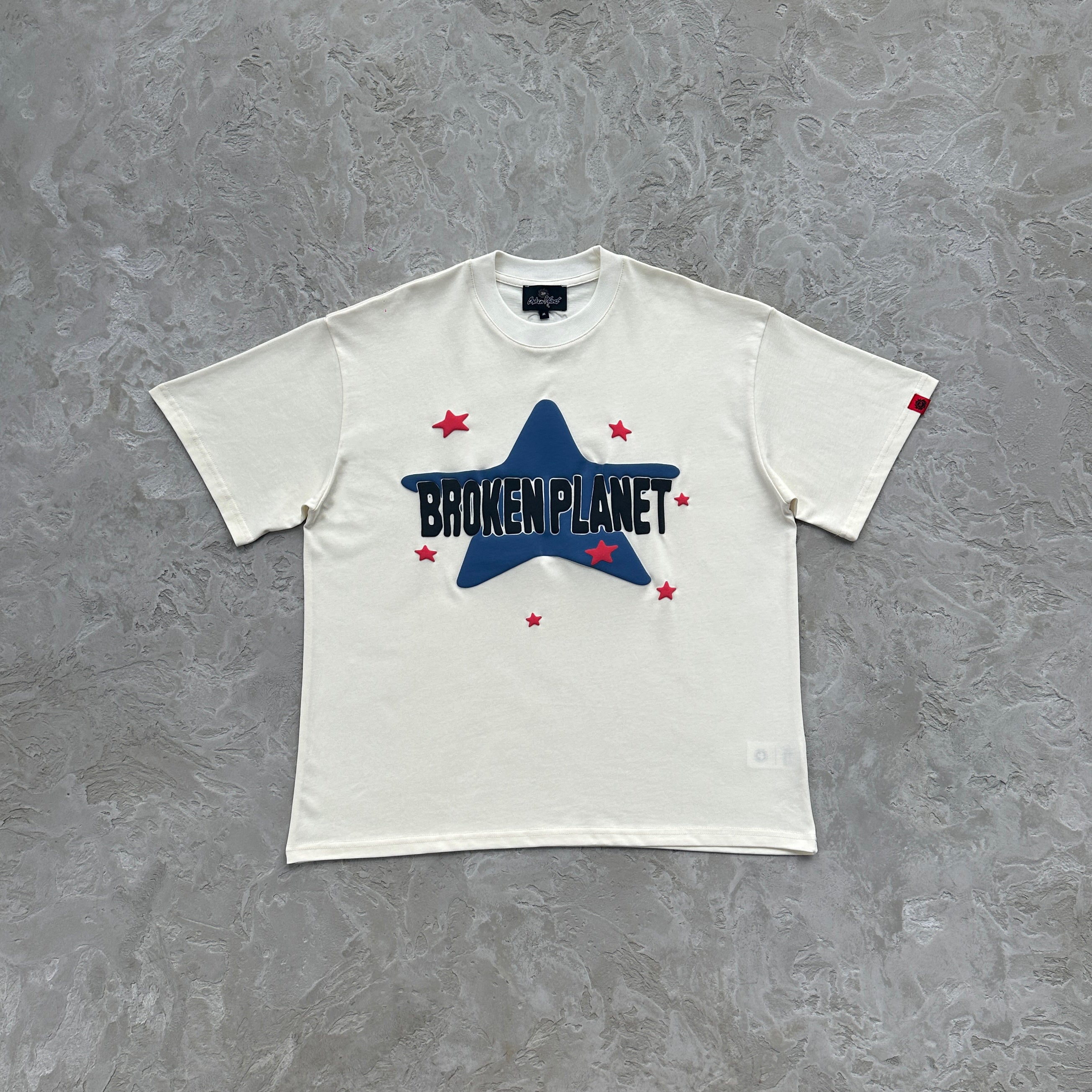 Broken Planet Stars Vanilla White Tee
