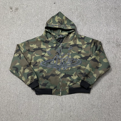 Broken Planet Zip-up Camo Hoodie