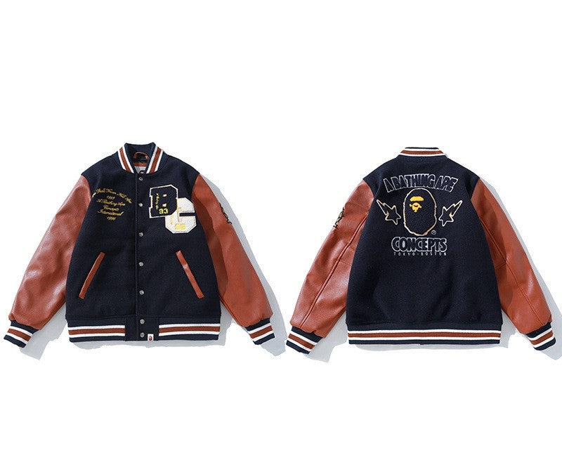 Bape Varsity Leather Jackets