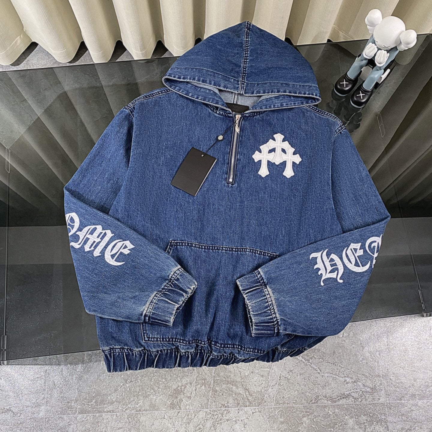 Chrome Hearts Hooded Denim Jacket