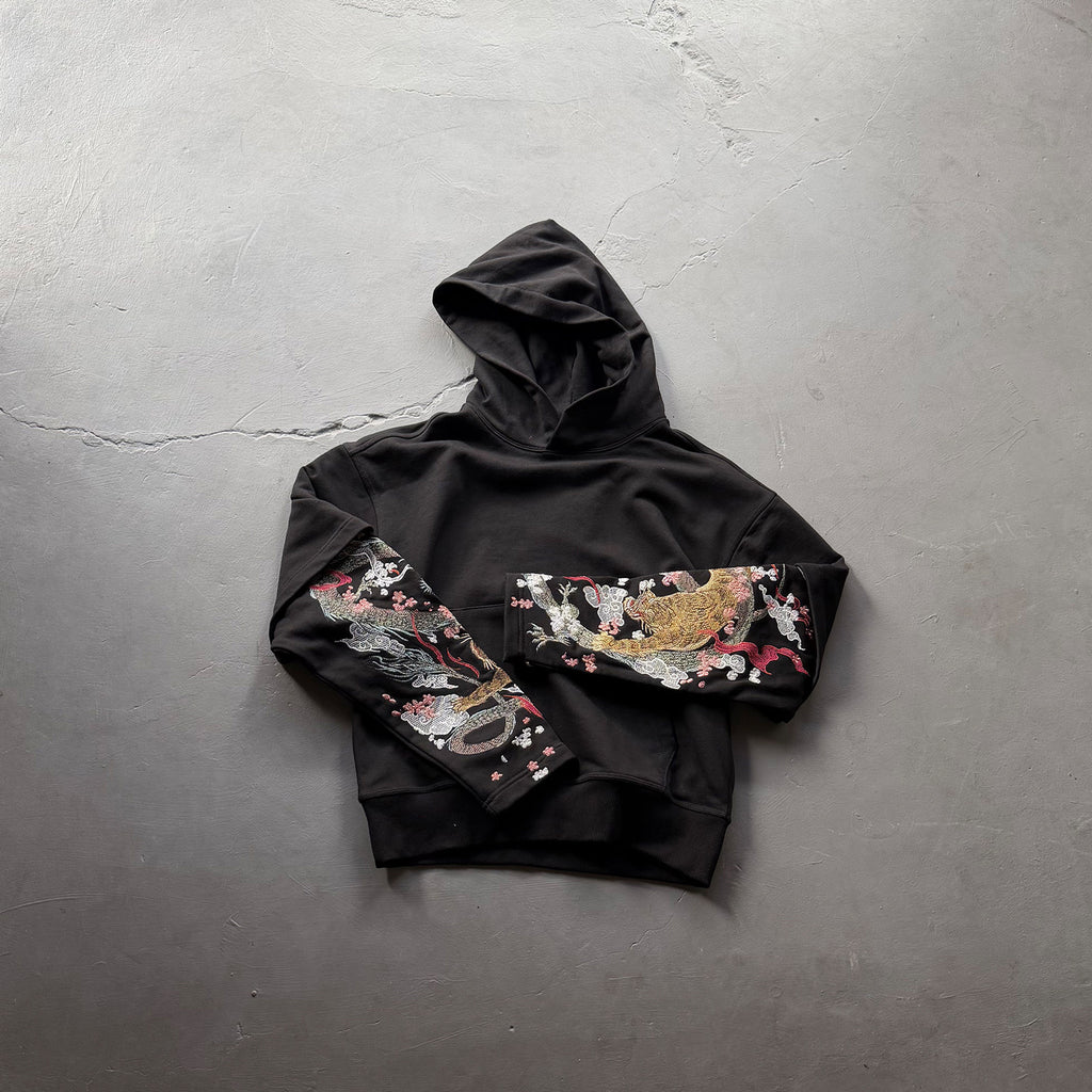Derschutze "yakuza" double sleeve Hoodie