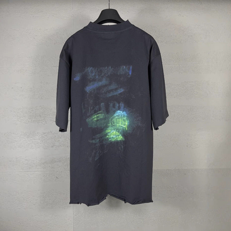 Balenciaga SS25 High Summer Collection Faded Crew Neck Prin