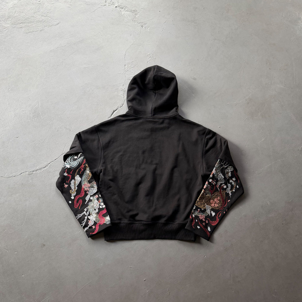 Derschutze "yakuza" double sleeve Hoodie
