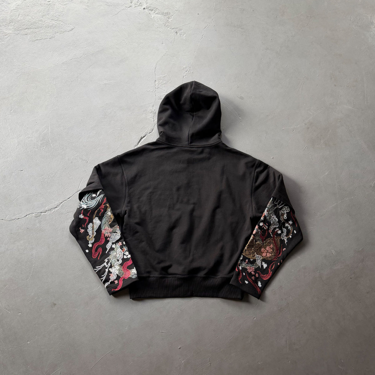 Derschutze "yakuza" double sleeve Hoodie