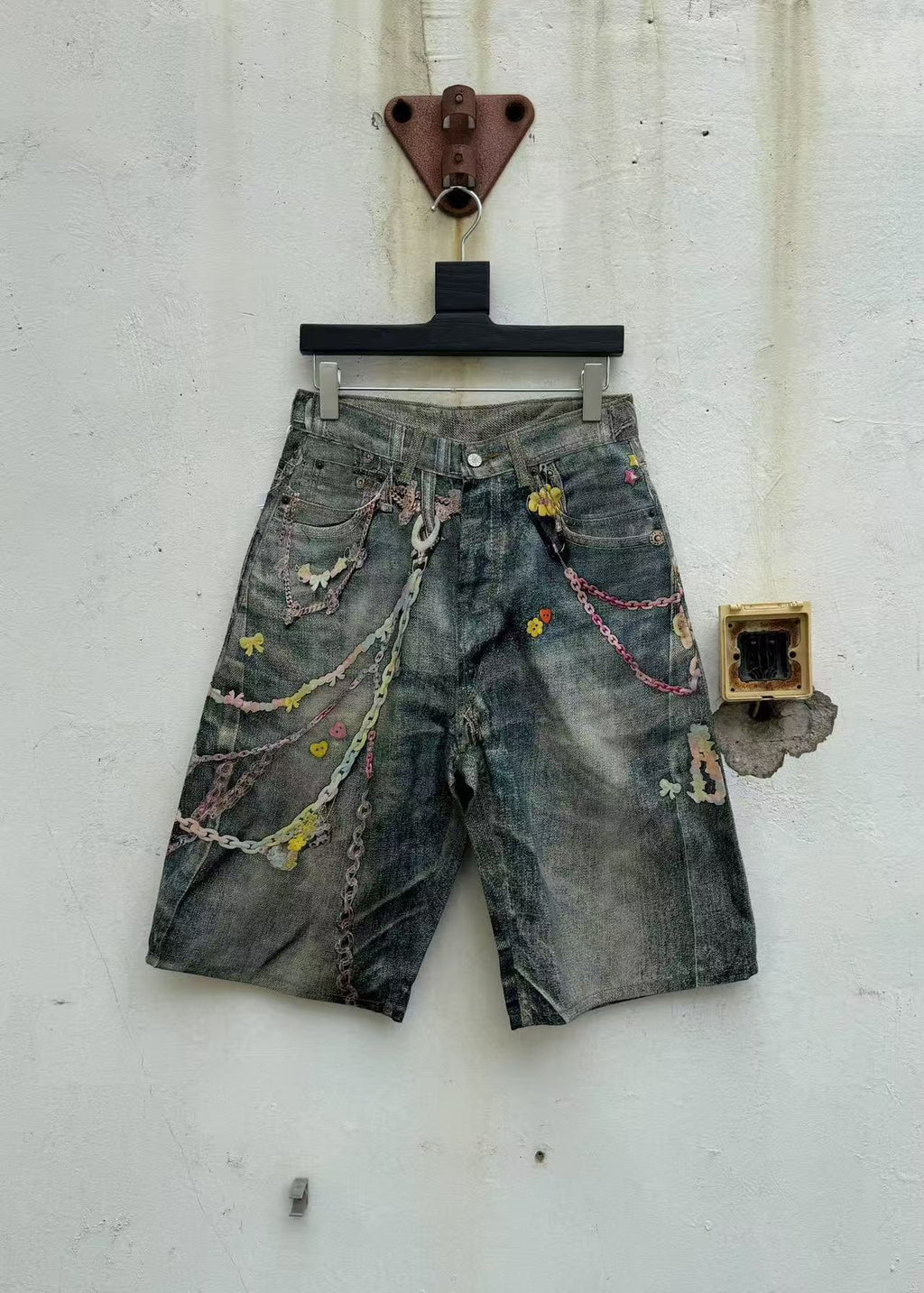 Acne Studios Wide-Leg Trompe L'oeil Denim Shorts