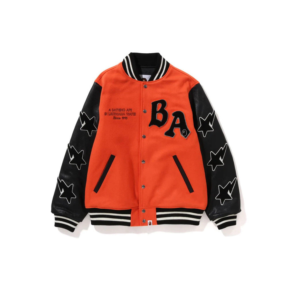Bape Varsity Leather Jacket
