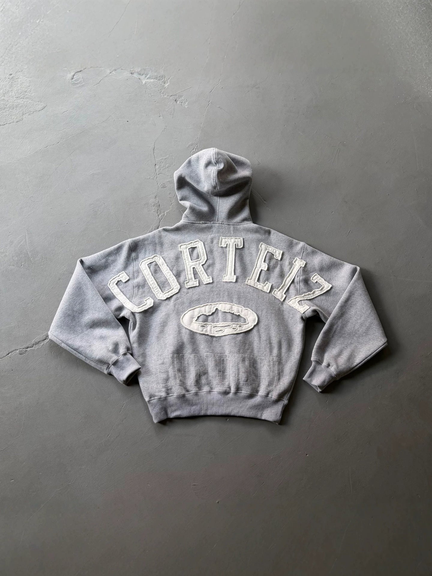 Corteiz Heather Grey  Lundun Stitch Zip Tracksuit