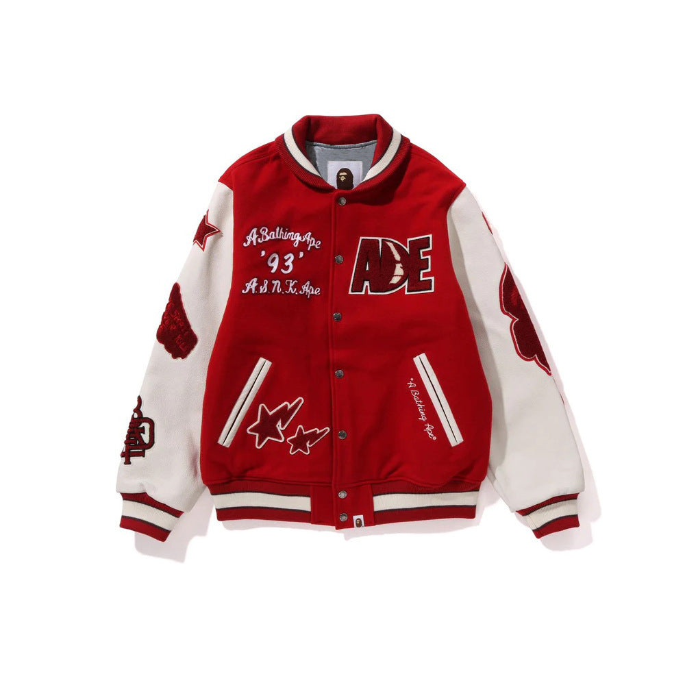 Bape Varsity Leather Jackets