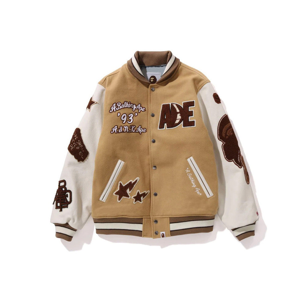 Bape Varsity Leather Jackets