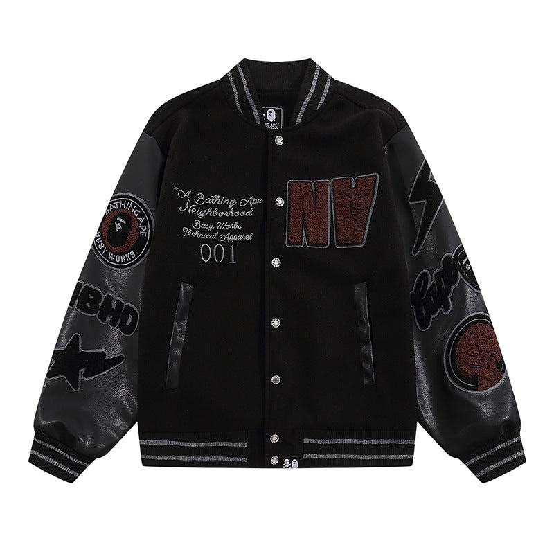 Bape Varsity Leather Jacket