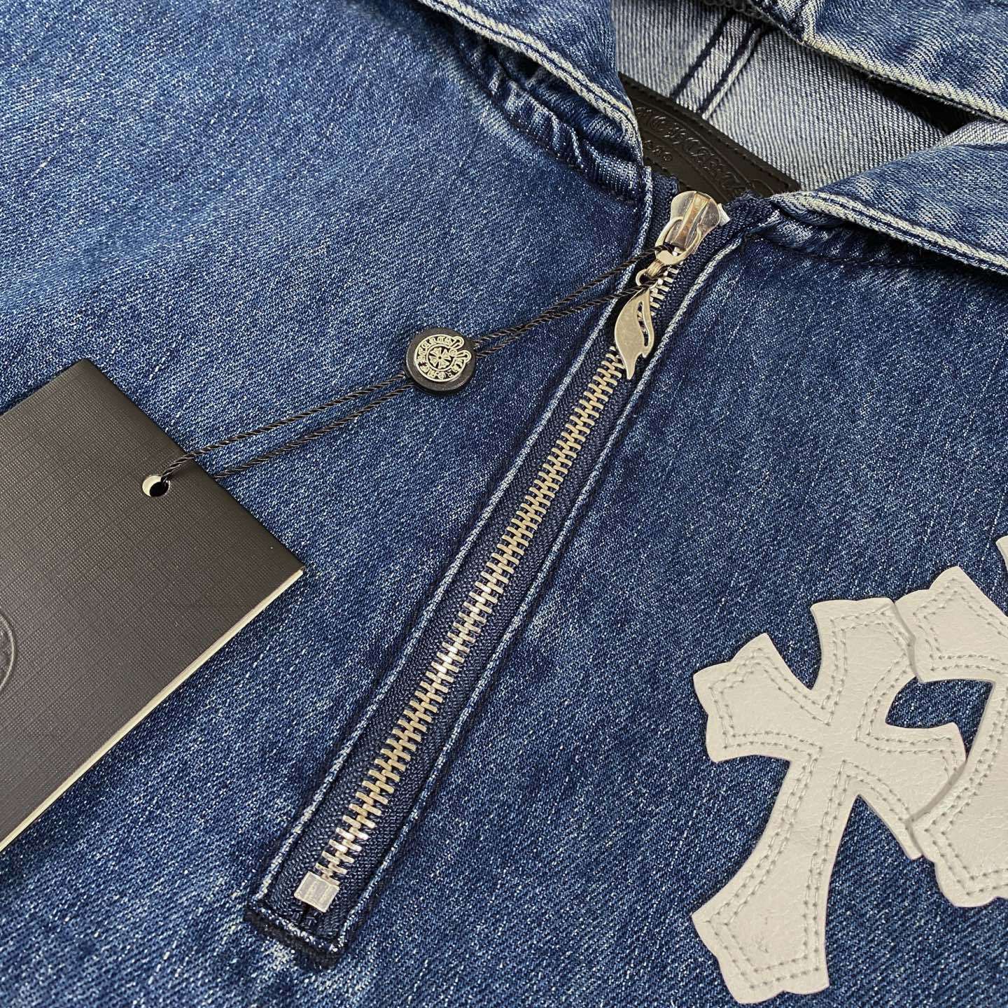 Chrome Hearts Hooded Denim Jacket