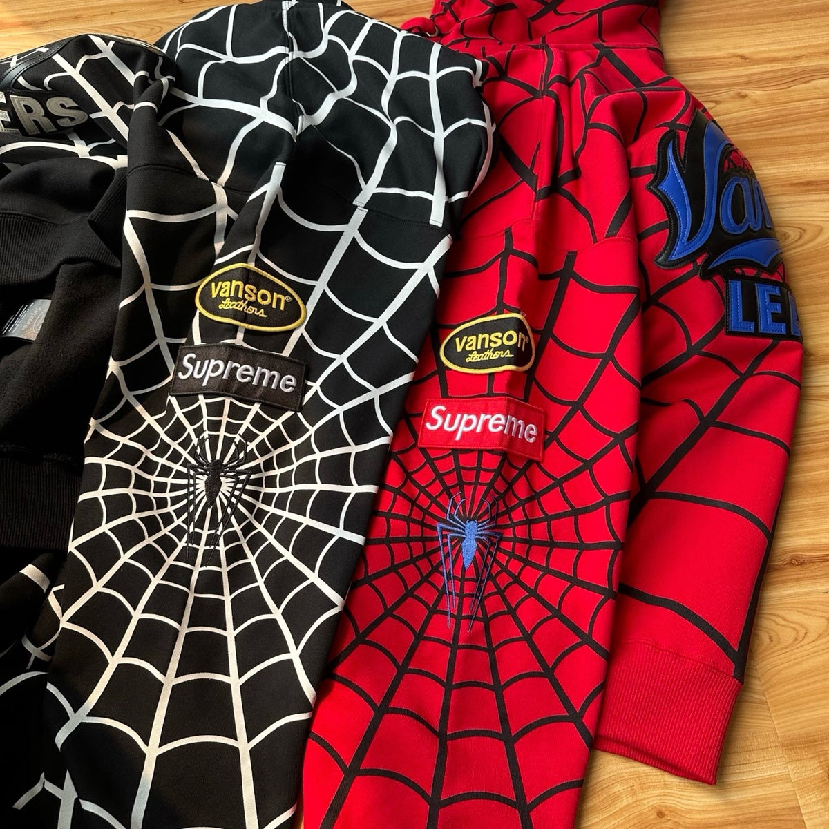 Supreme x Vanson Leathers x Marvel Spider-Man Hoodie