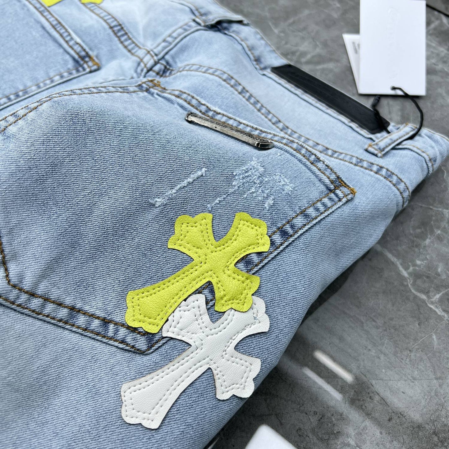 Chrome Hearts Denim Shorts