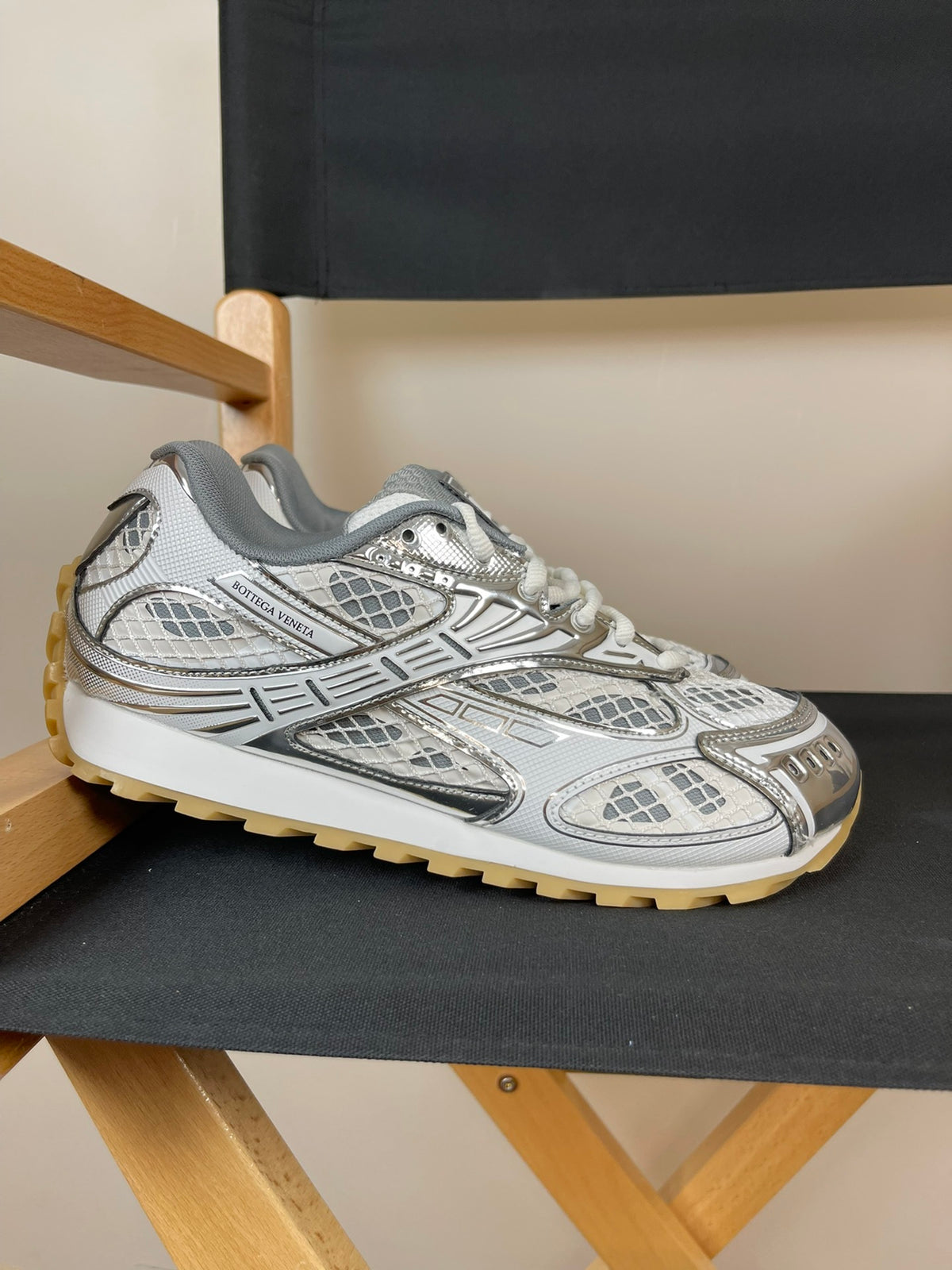 Bottega Veneta Orbit Sneakers Silver / White / Optic White