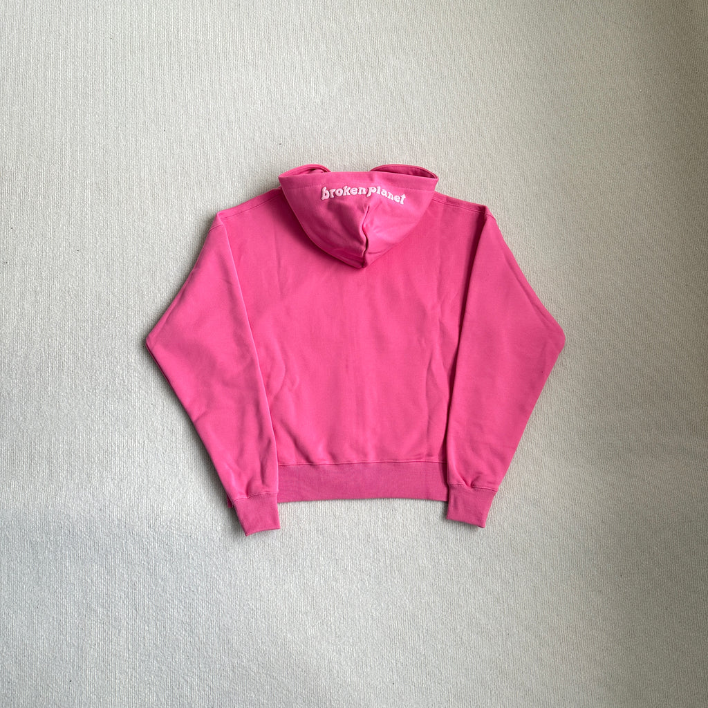 Broken Planet Zip-up Pink Hoodie
