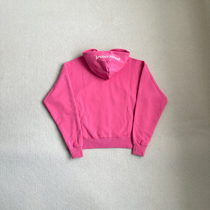 Broken Planet Zip-up Pink Hoodie
