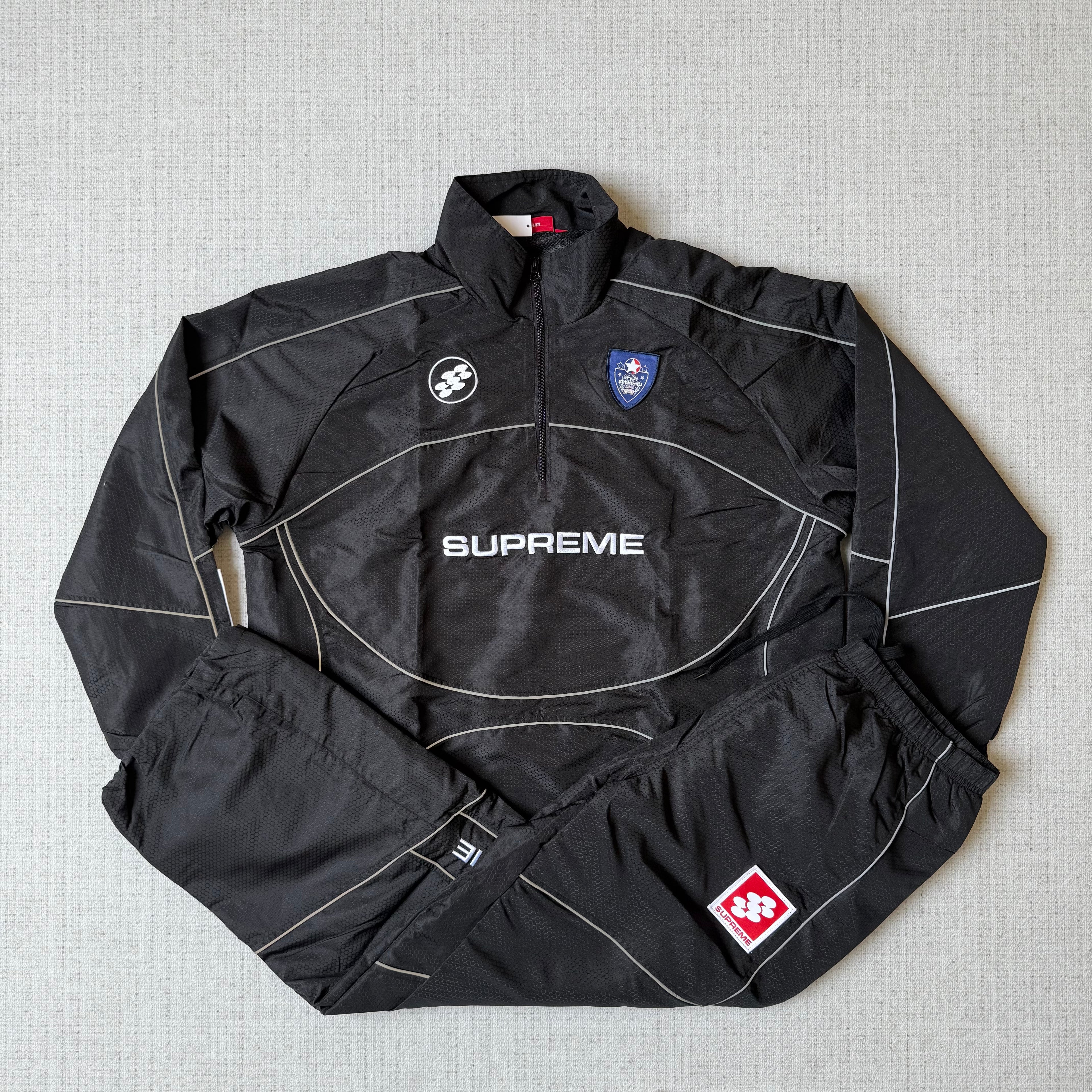 Supreme Reflective Piping Pullover Tracksuit