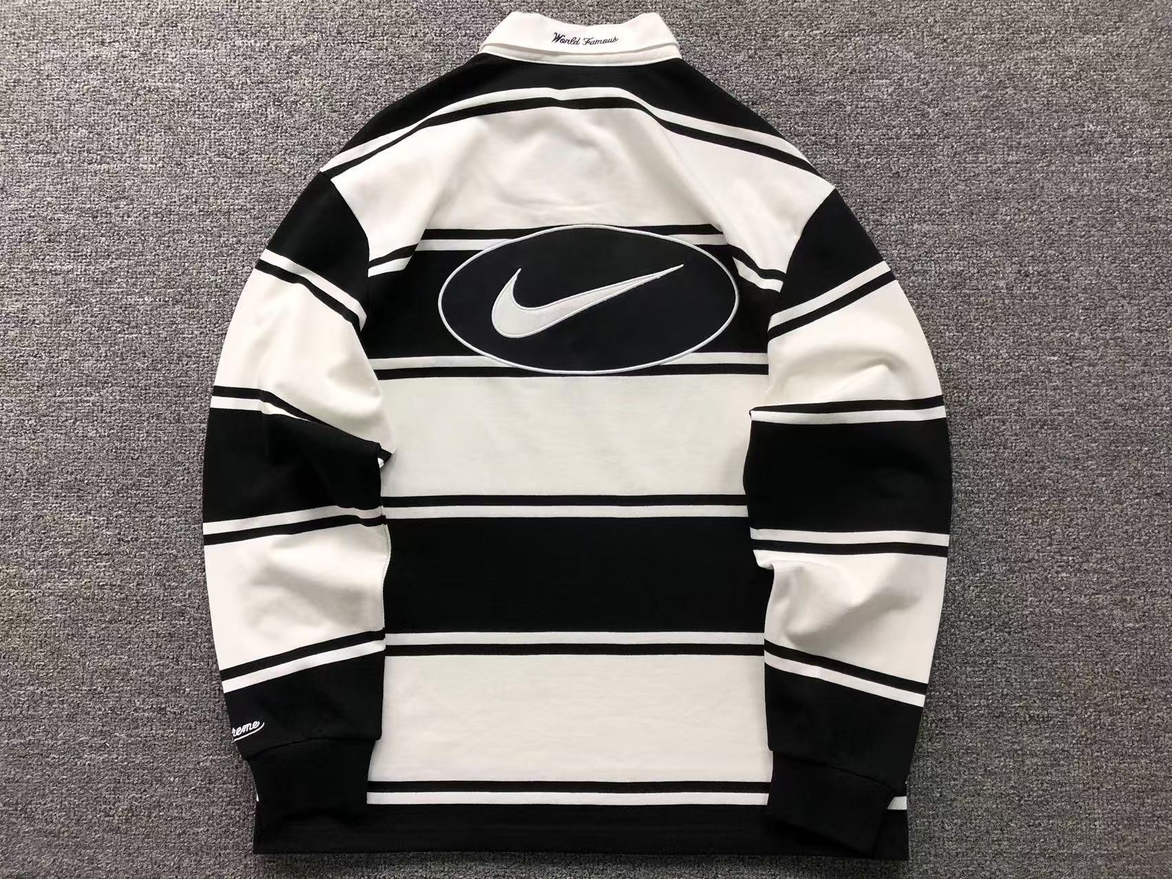 Supreme x Nike Striped Rugby Long-sleeve