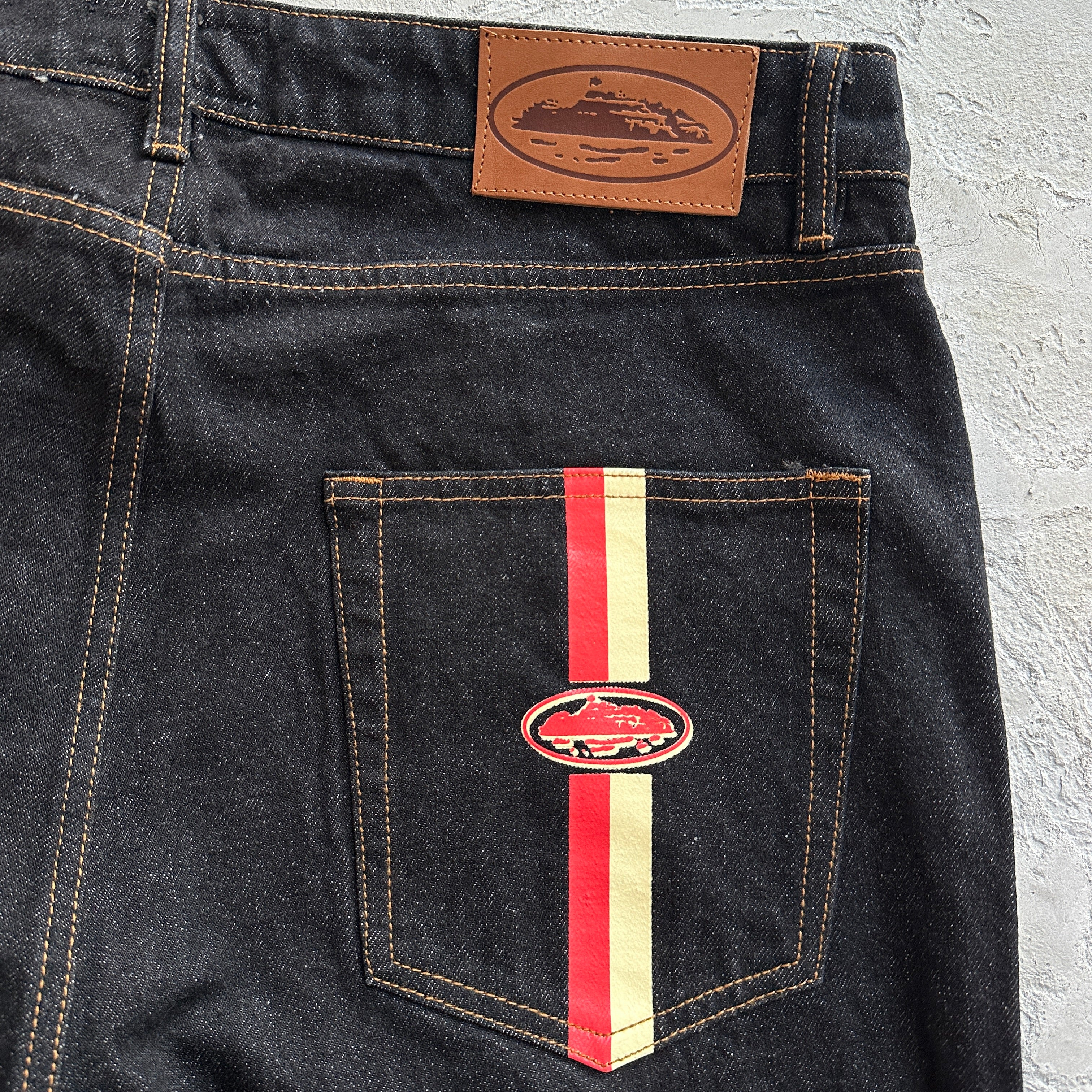 Corteiz Dual Stripe Baggy Jeans