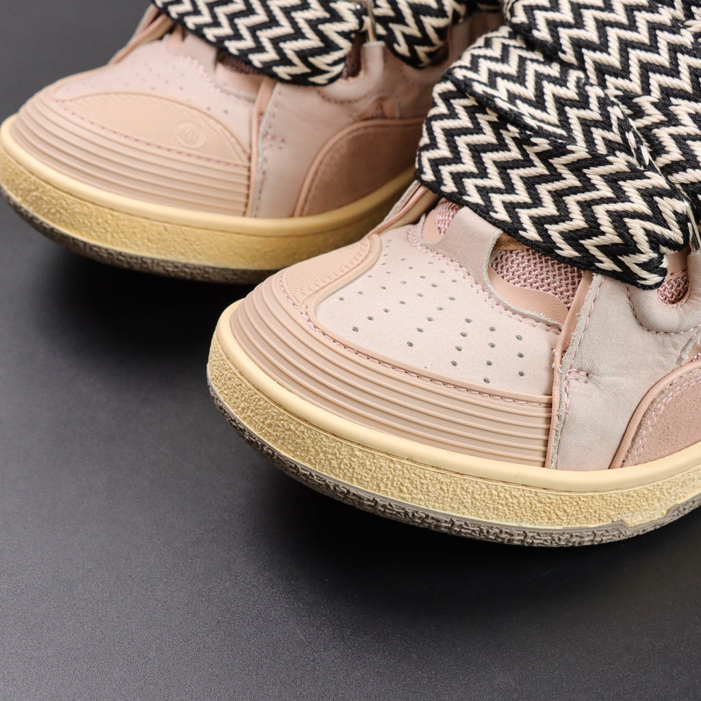 Lanvin Leather Curb Glitter Pale Pink