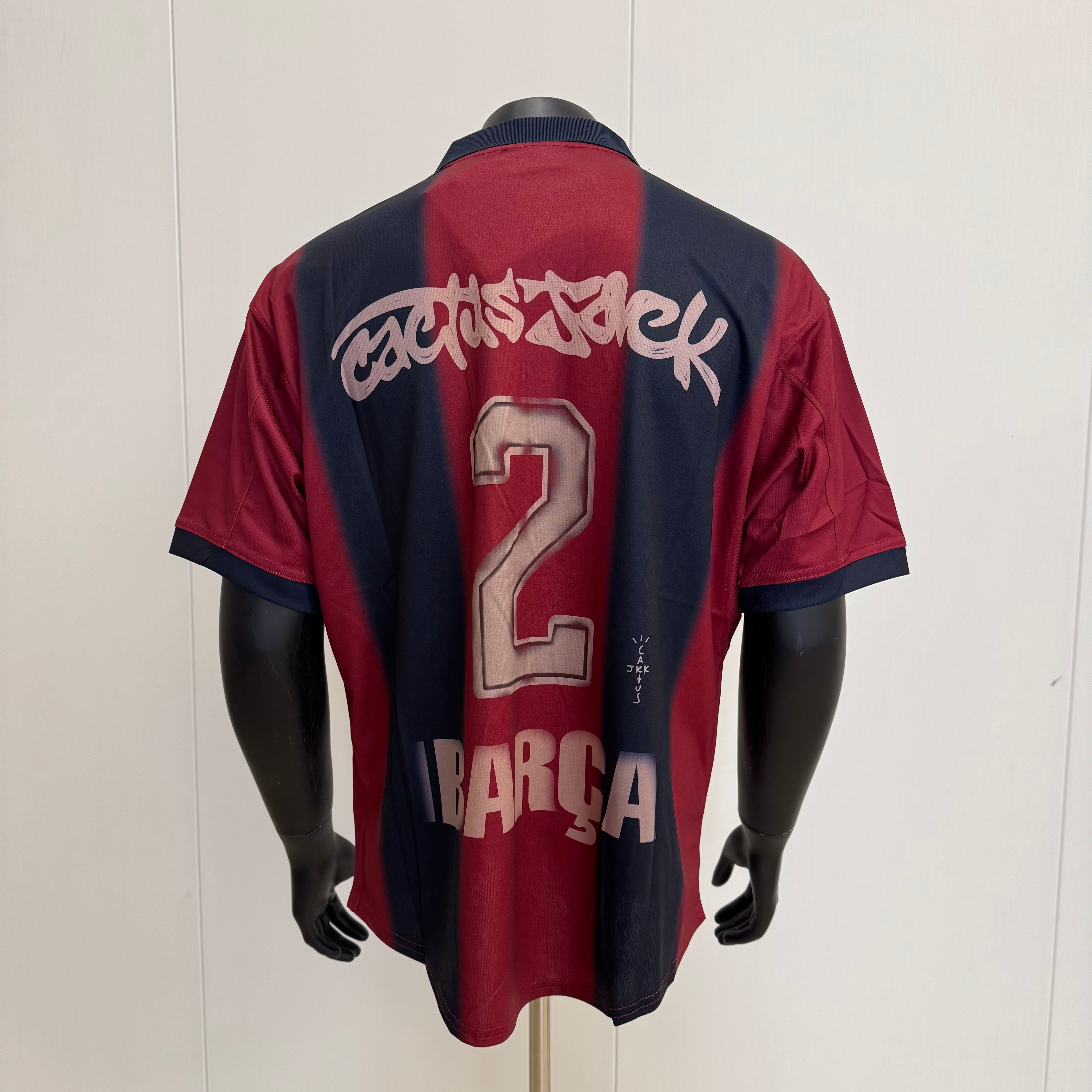 CJ X NIKE X FC BARCELONA RETRO 2000/01 HOME SKELETON JERSEY