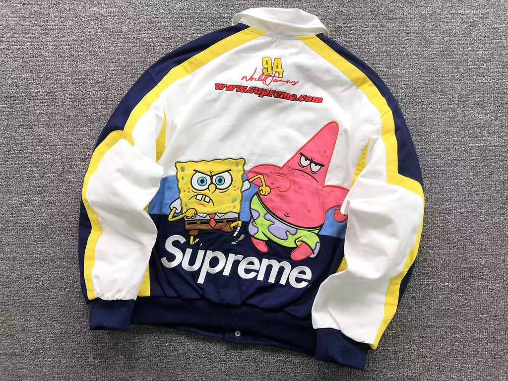 Supreme x SpongeBob x Jeff Hamilton Racing Jacket