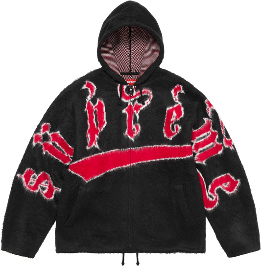 Supreme Accent Brushed Zip Up Hooded