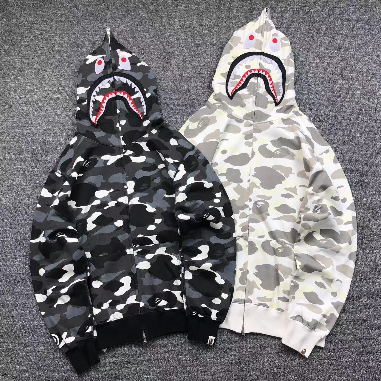 Bape Shark Camo Hoodies