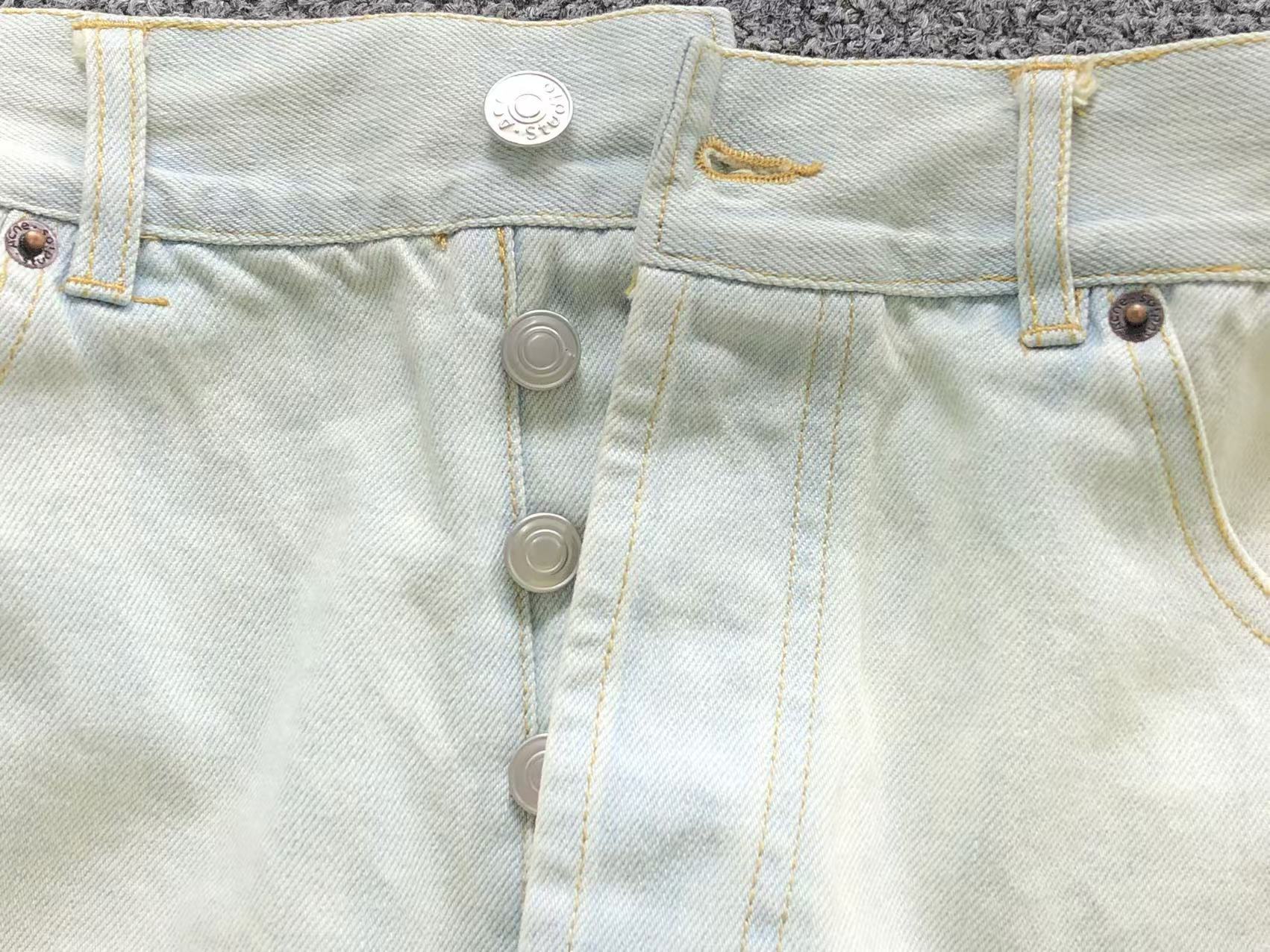 Acne Studios - Rudney Wide-Leg Distressed Denim Shorts