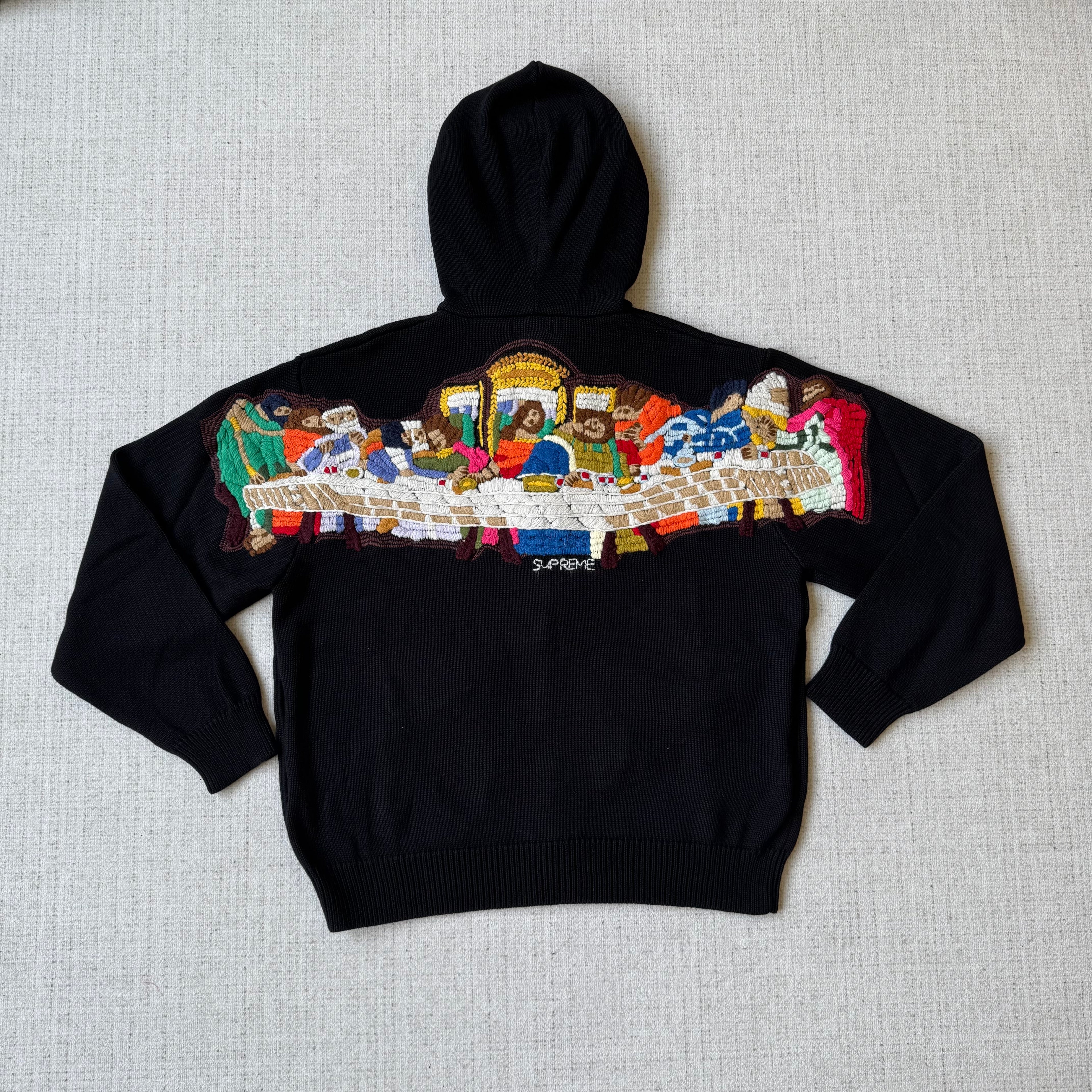 Supreme The Last Supper Knit Hooded Sweater