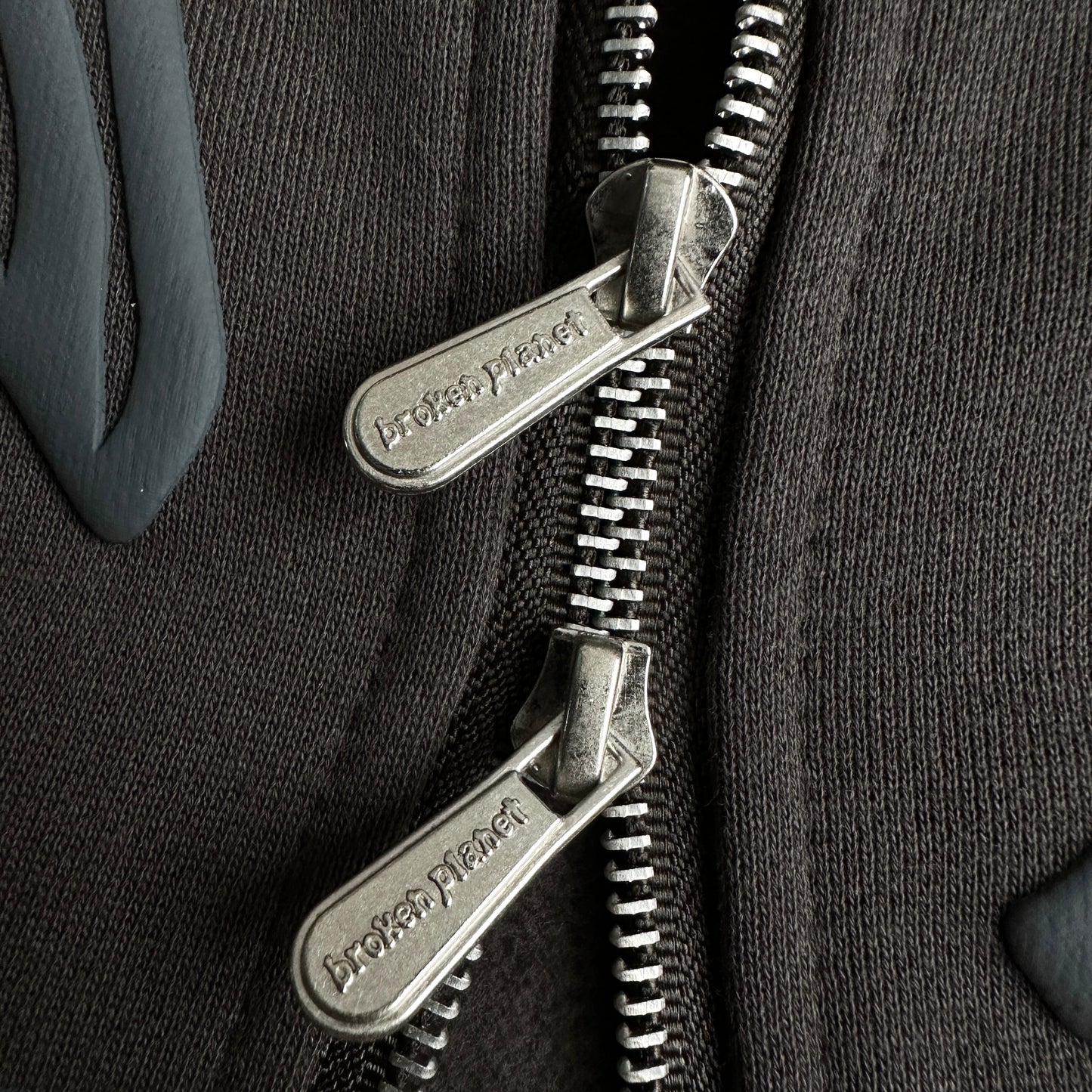 Broken Planet Zip-up Triple Black Hoodie