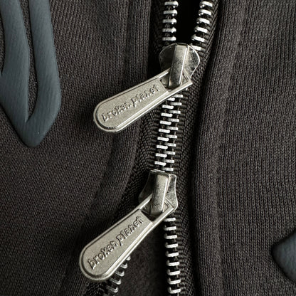Broken Planet Zip-up Triple Black Hoodie