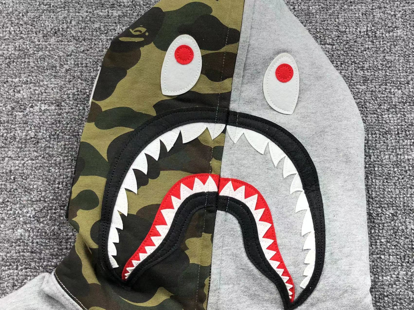 Bape Camo Half and Half Zip Hoodie