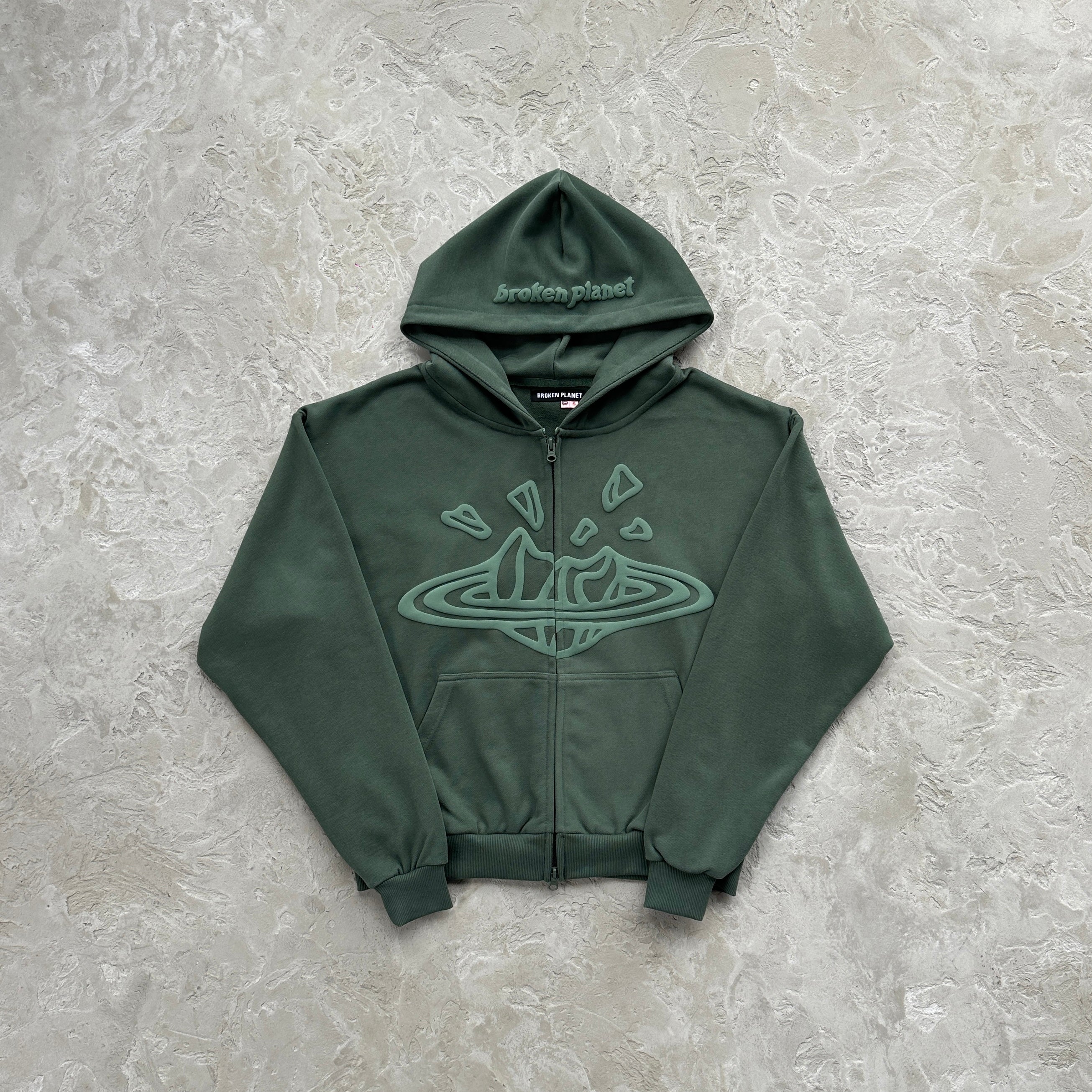 Broken Planet Zip-up Emerald Green Set