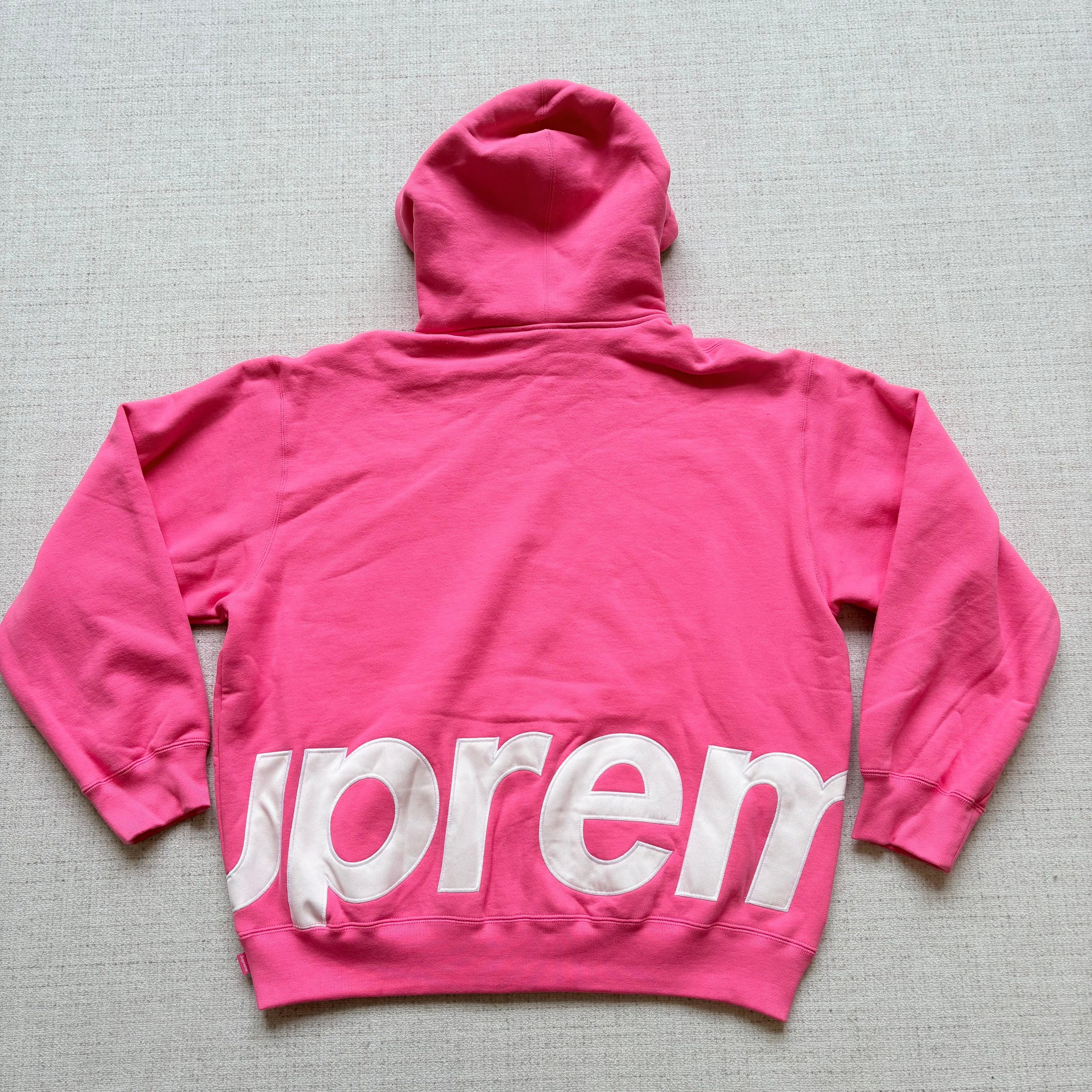 Supreme Big Logo Zip Up Hooded Sweatshirt