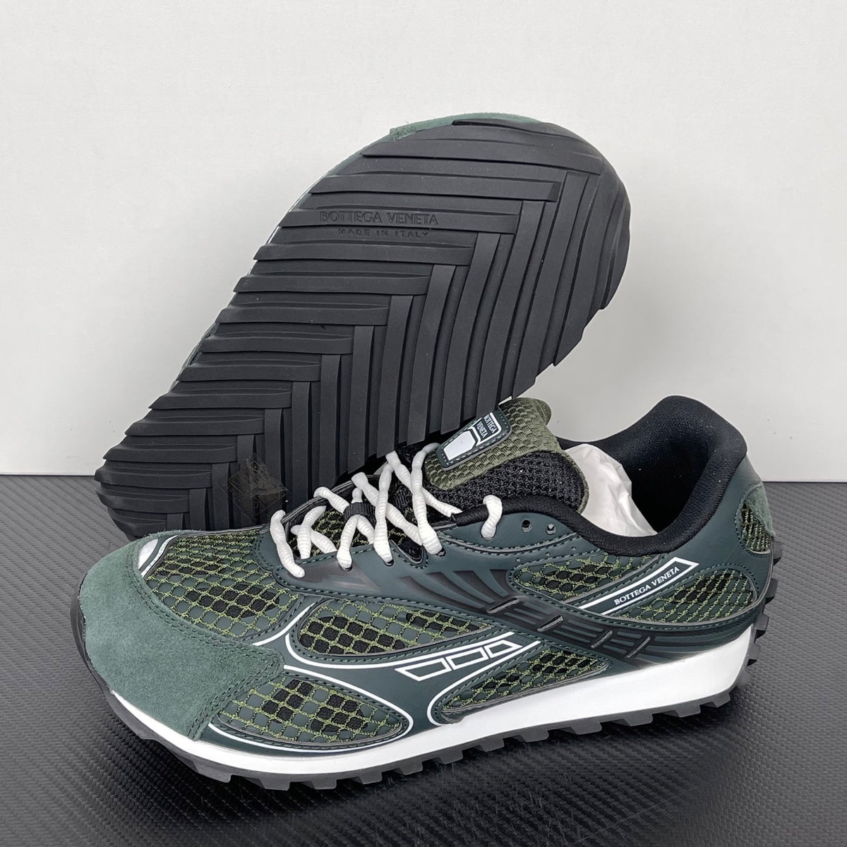 Bottega Veneta Orbit Sneakers Dark Green