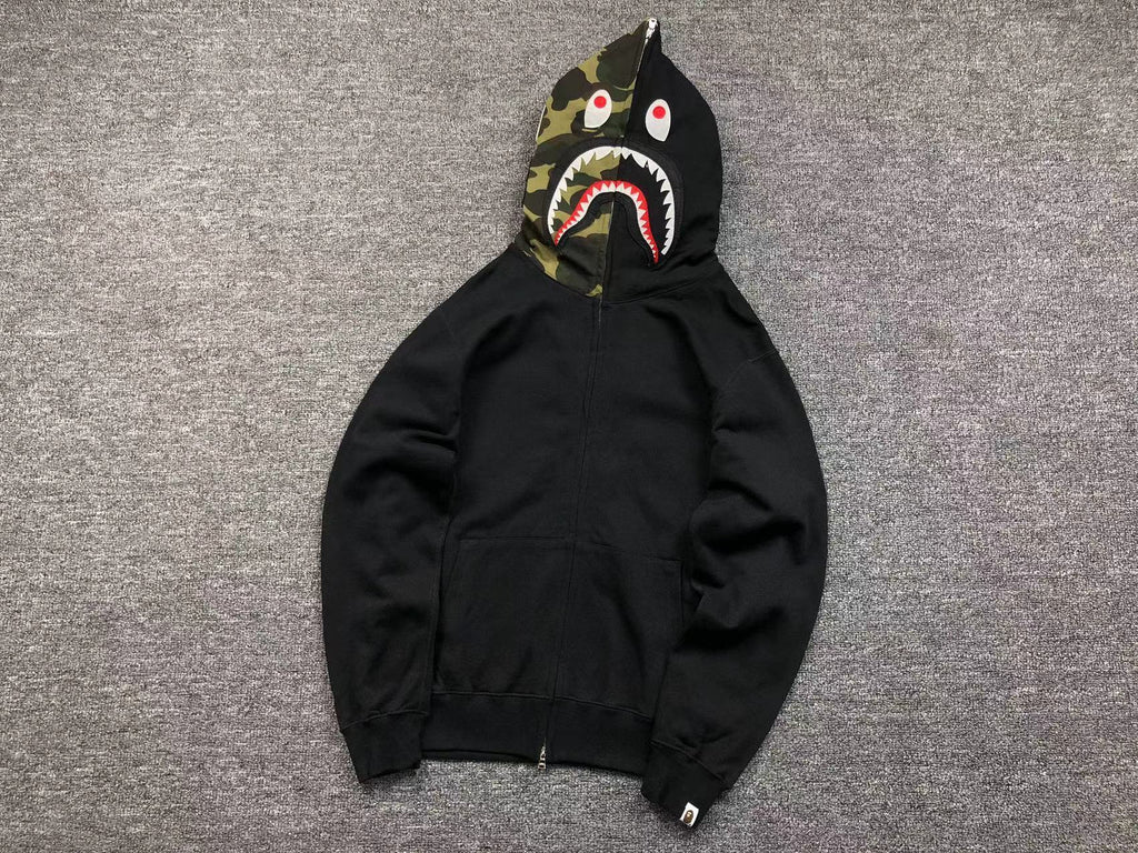 Bape Camo Half and Half Zip Hoodie