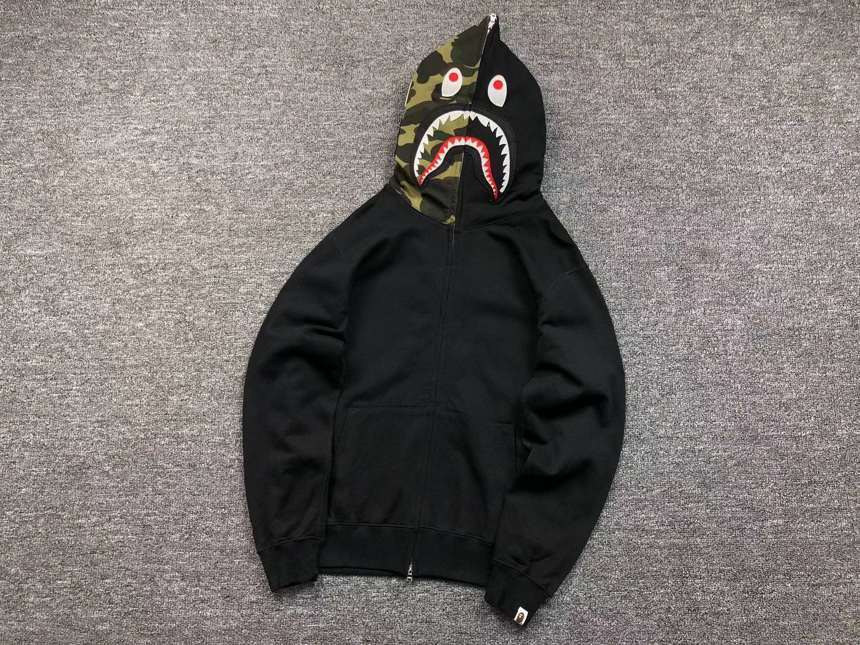 Bape Camo Half and Half Zip Hoodie
