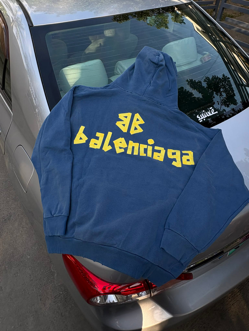 Balenciaga Tape Type Ripped Pocket Hoodie
