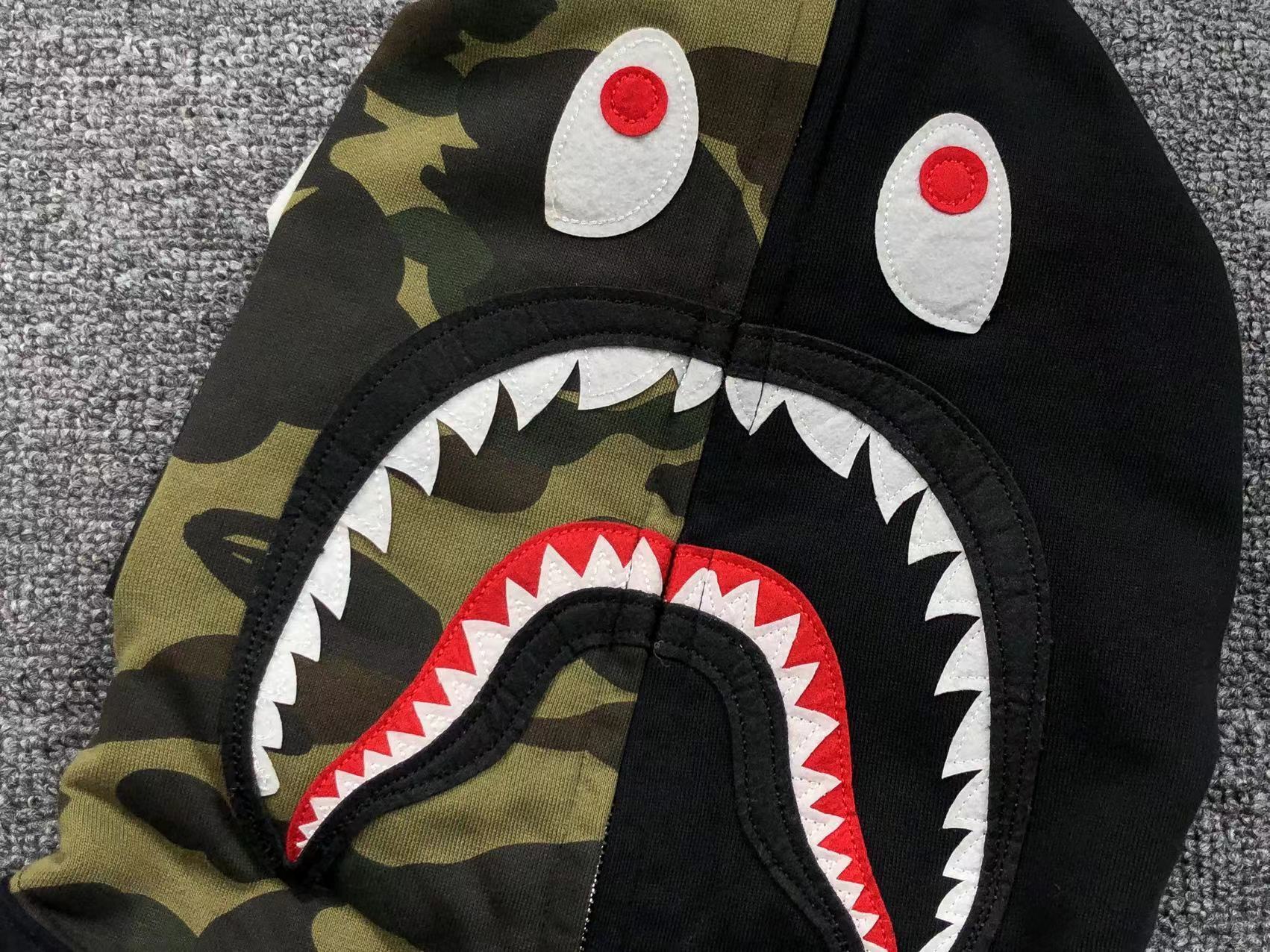 Bape Camo Half and Half Zip Hoodie