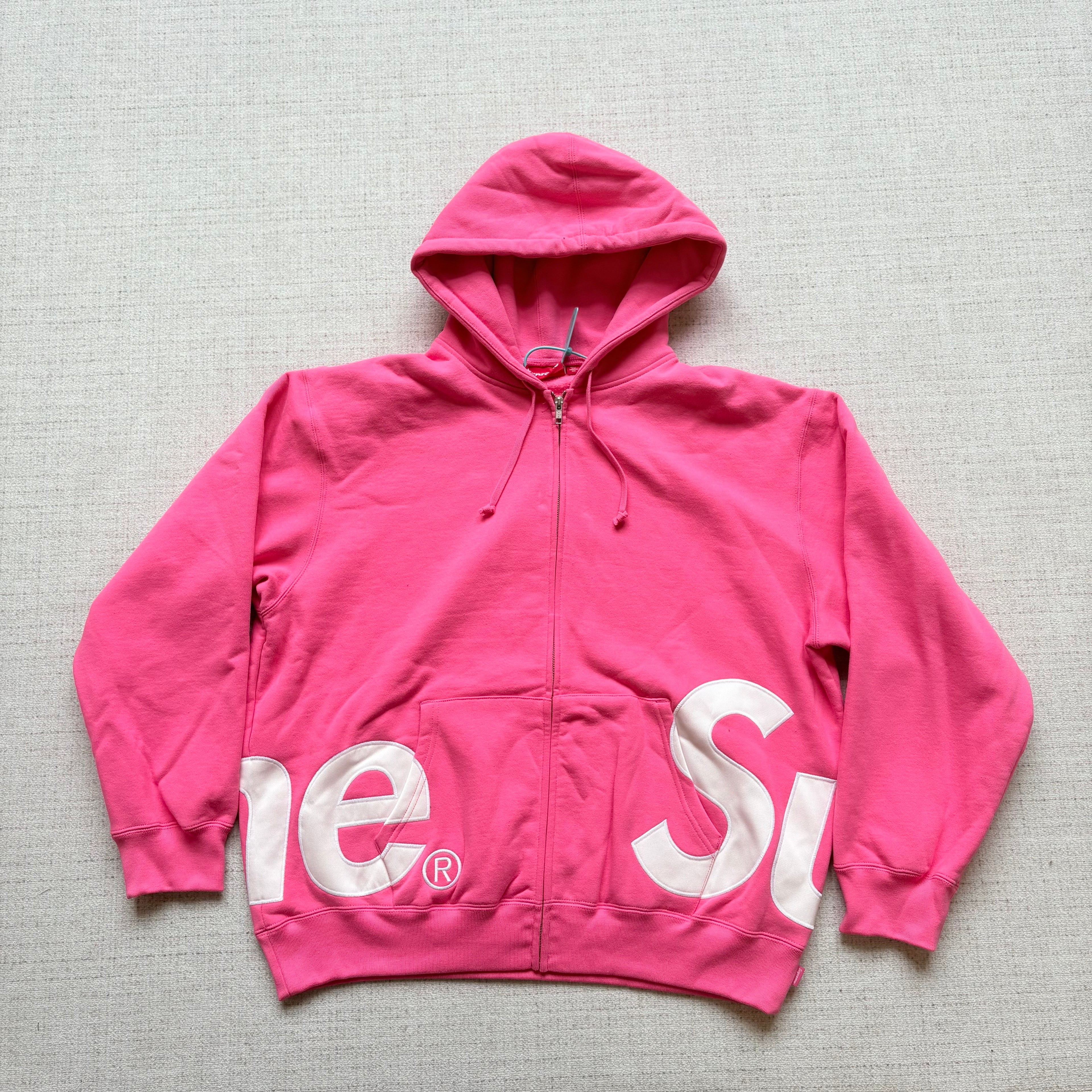 Supreme Big Logo Zip Up Hooded Sweatshirt