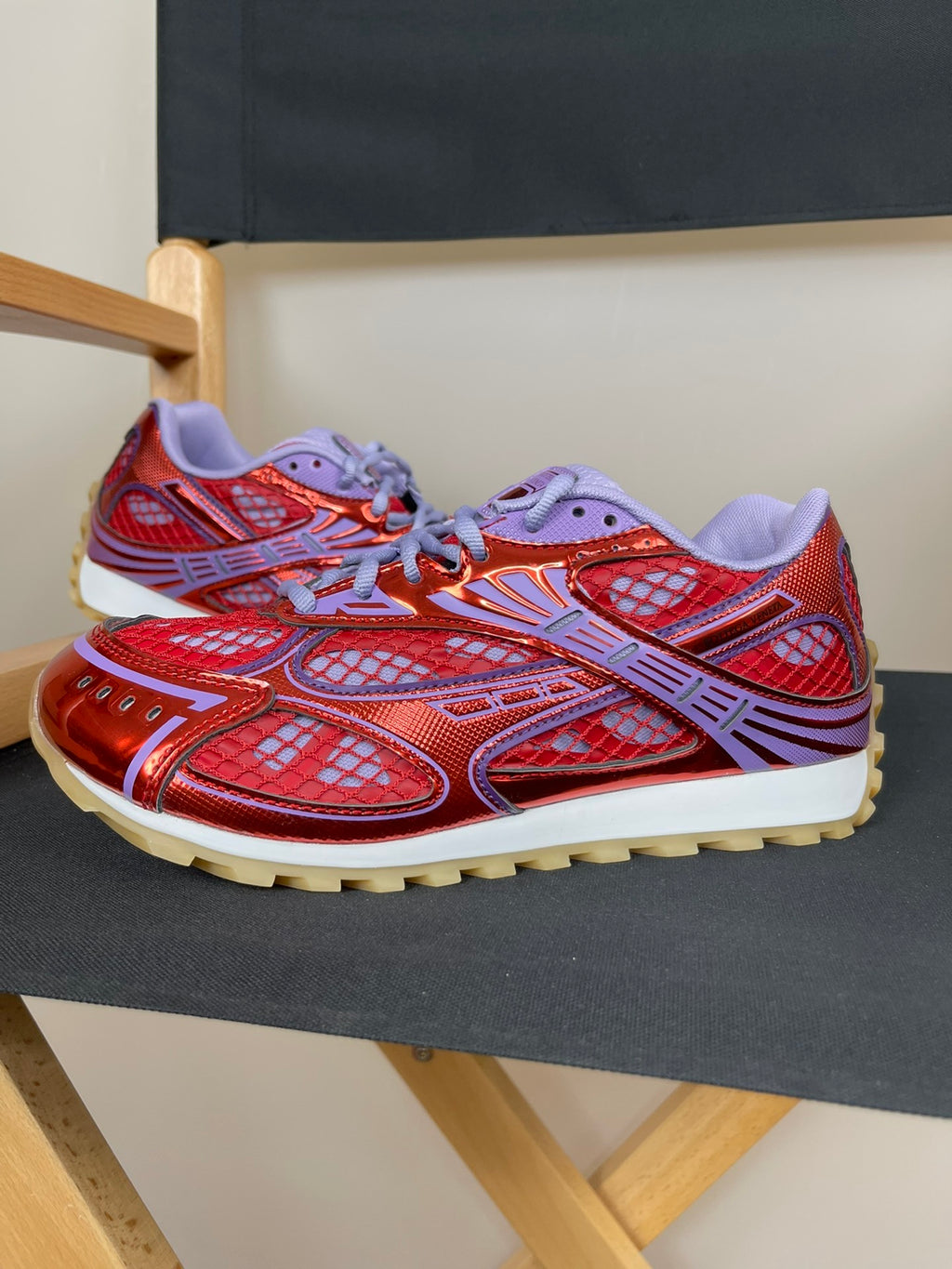 Bottega Veneta Orbit Sneakers Metallic Red / Wisteria