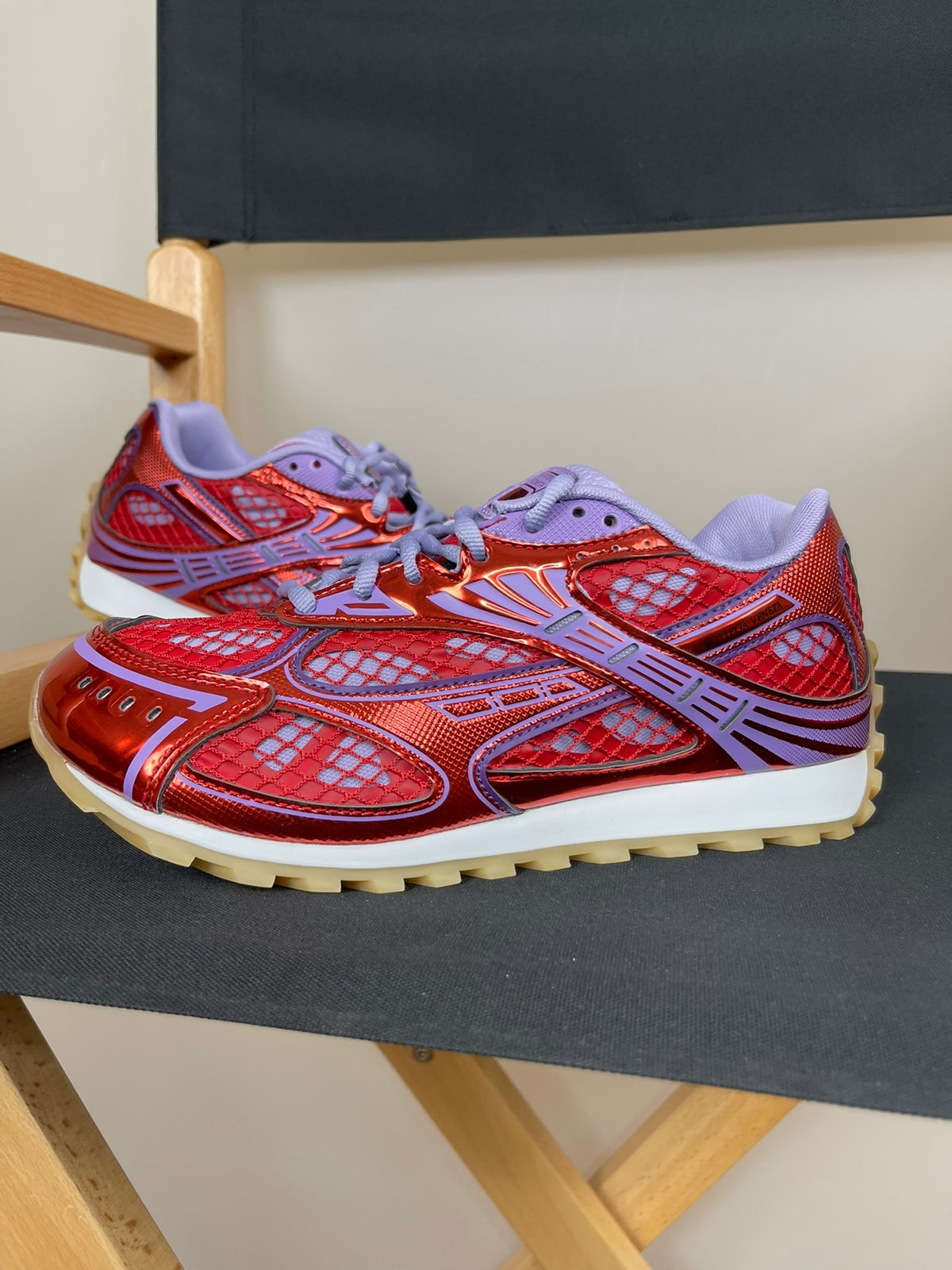 Bottega Veneta Orbit Sneakers Metallic Red / Wisteria