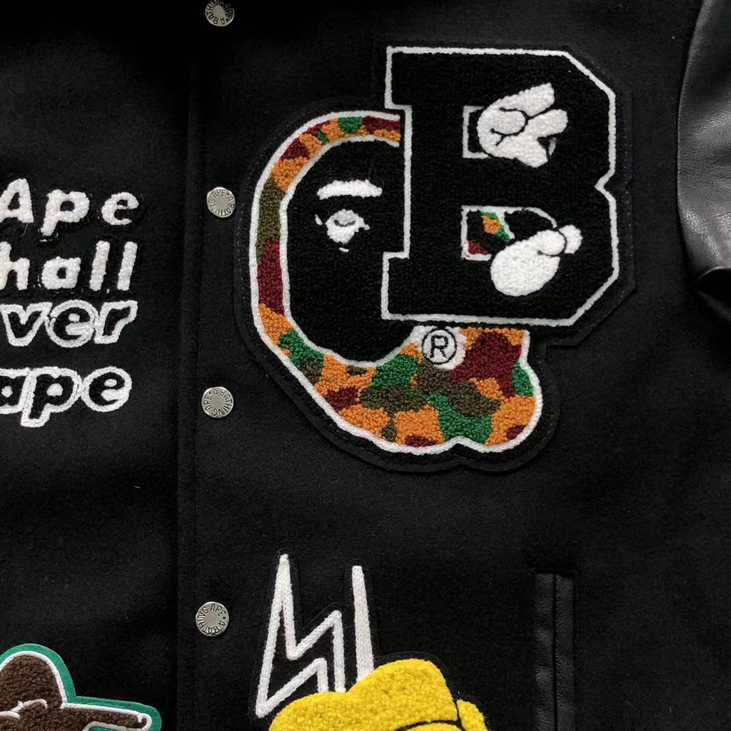 Bape Varsity Leather Jackets
