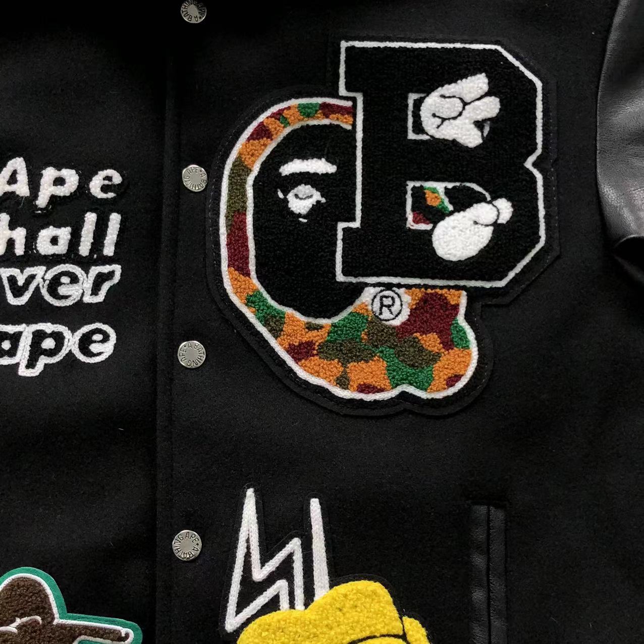 Bape Varsity Leather Jackets
