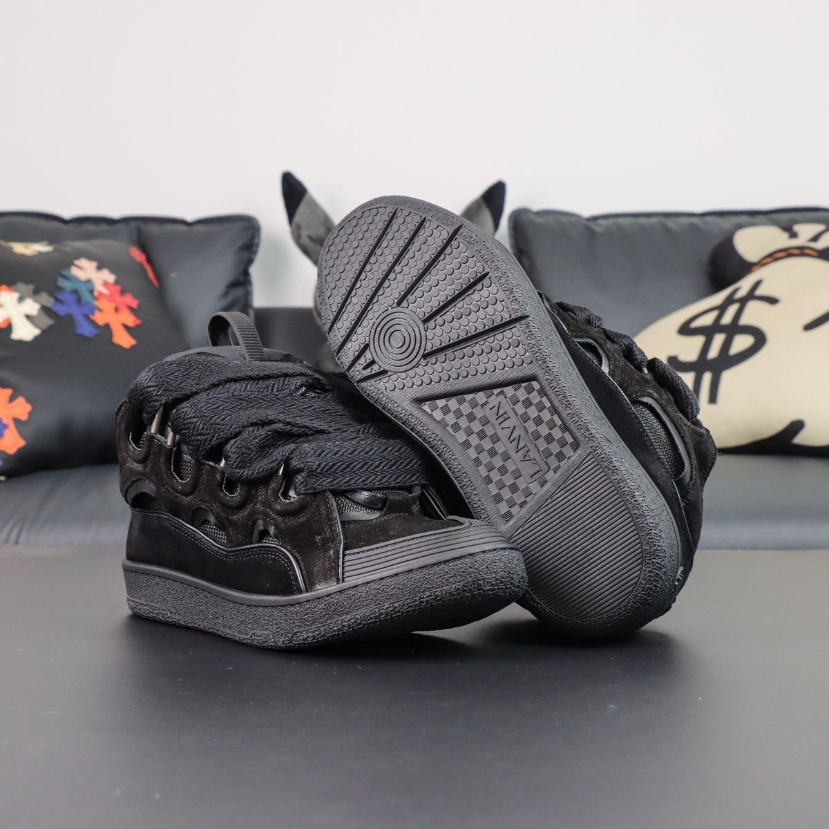 Lanvin Curb Sneakers Triple Black