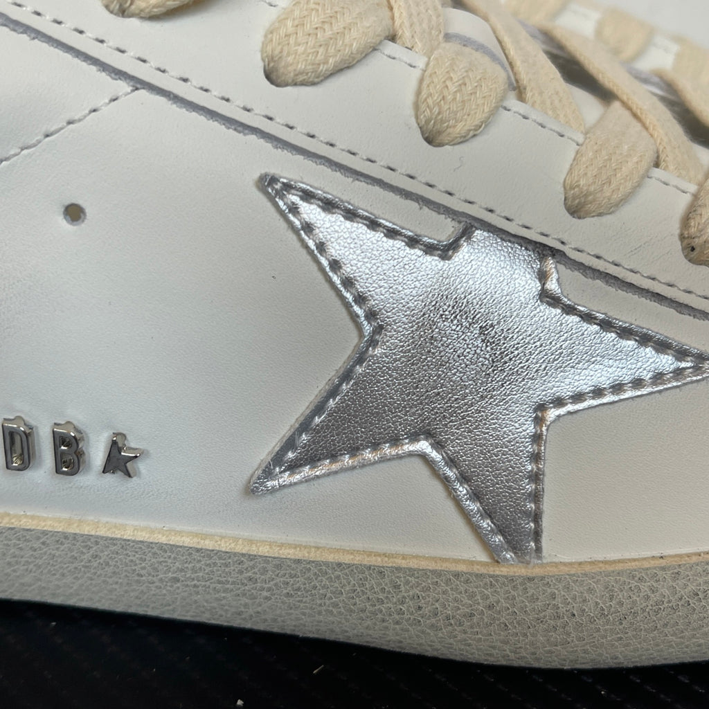 Women's Golden Goose Super-Star Pink Heel Tab