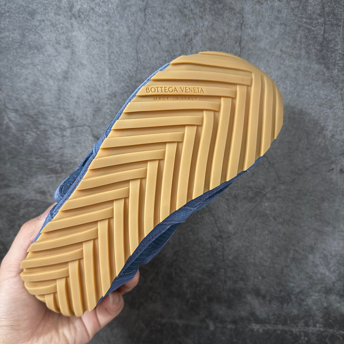 Bottega Veneta Orbit Flash Sneaker Blu Venezia