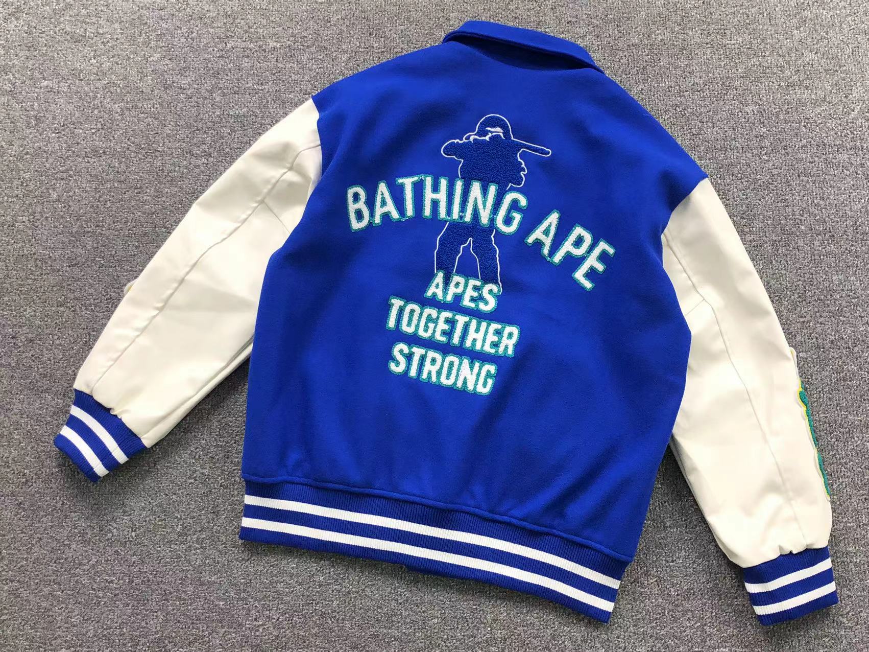 Bape Varsity Leather Jackets