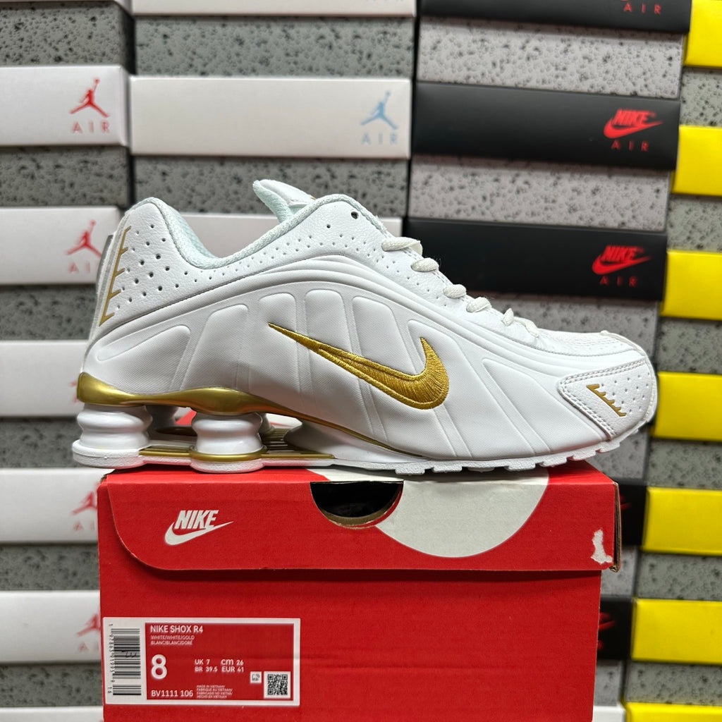 Nike Shox R4 White / Gold